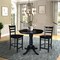 International Concepts 36 in. Round Pedestal Counter Height Table with 2 Emily Counter Height Stools - 3 Piece Set K46-36RT-S6172-2 - alternate 1